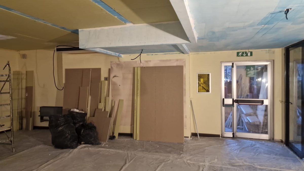 Gli spazi comuni, a cantiere aperto